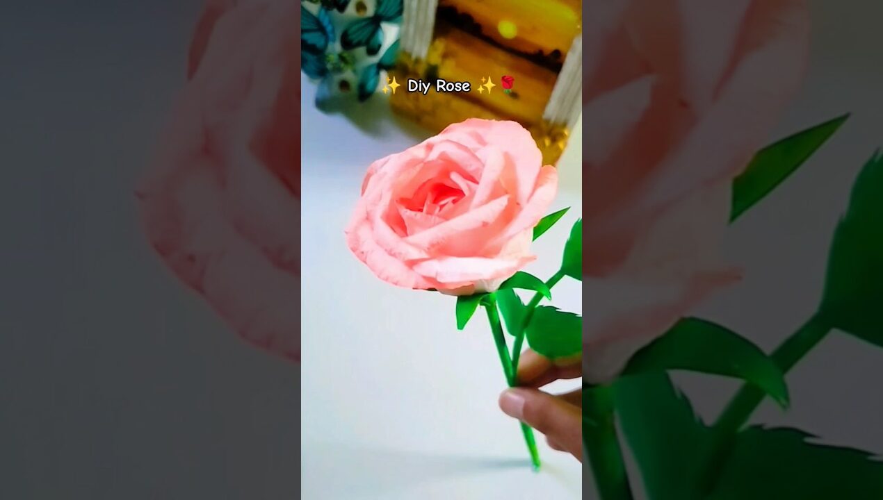 Tissue Paper Flower | Diy paper Rose 🌼🌞🌹#diy #craft #shortsviral