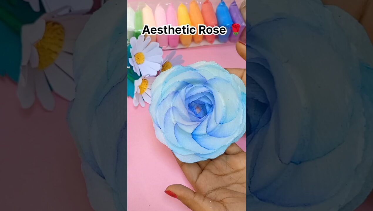 DIY Tissue Paper Rose 🌹 Easy Flower Craft #shorts #diy #craft #handmade #trending #flowers #viral