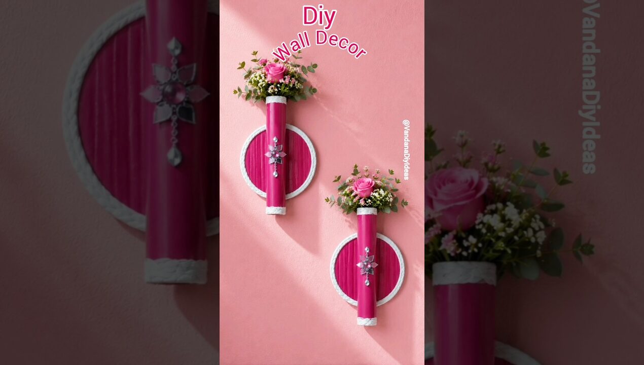 Cardboard Roll Wall Decor Craft ideas _ #Diy #Cardboard #Handmade _ youtube#shorts #art#work #decor
