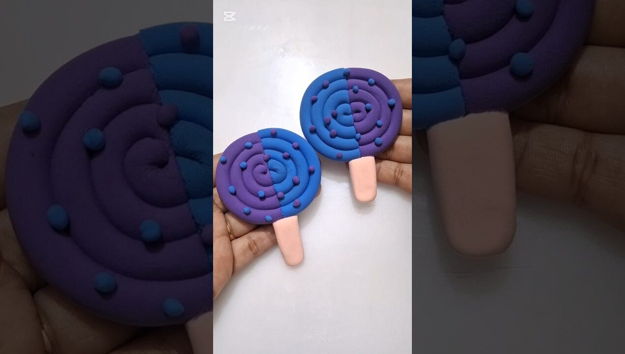 DIY idea 💞 how to make easily candy 🍭🍬 with super clay #trend #candy #clay #viral #music #funny