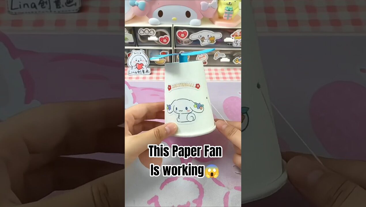 Diy Working Fan Only with Paper| No Glue ❌ No Tape ❌ Fan #shorts #viral #trending #diy