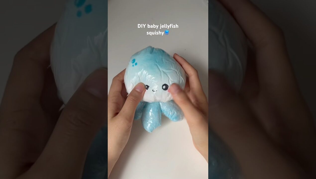 DIY baby jellyfish squishy!?🪼 #diy #squishy #craftideas #craft #diycrafts #plushies