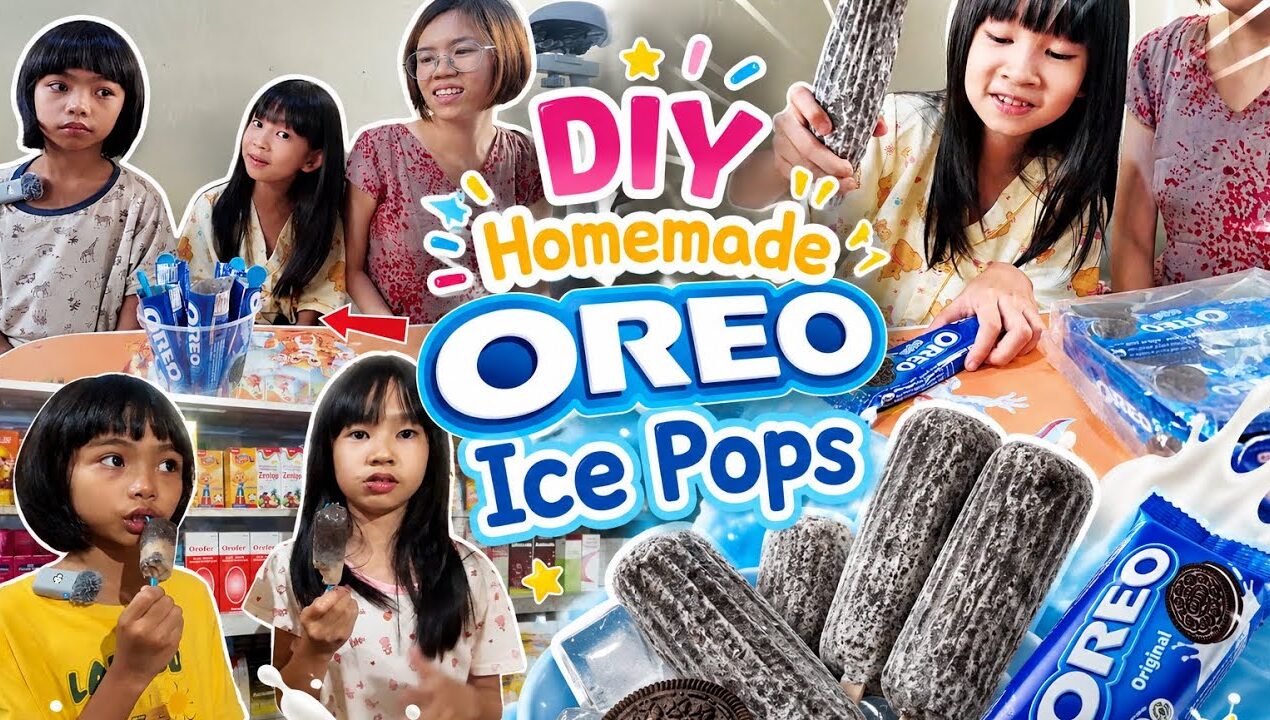 ဒါကြီး နဲ့ ထု မှ ••အမှုန့် ဖြစ်သွားမှာ 😝(DIY Homemade Oreo Ice Pops )