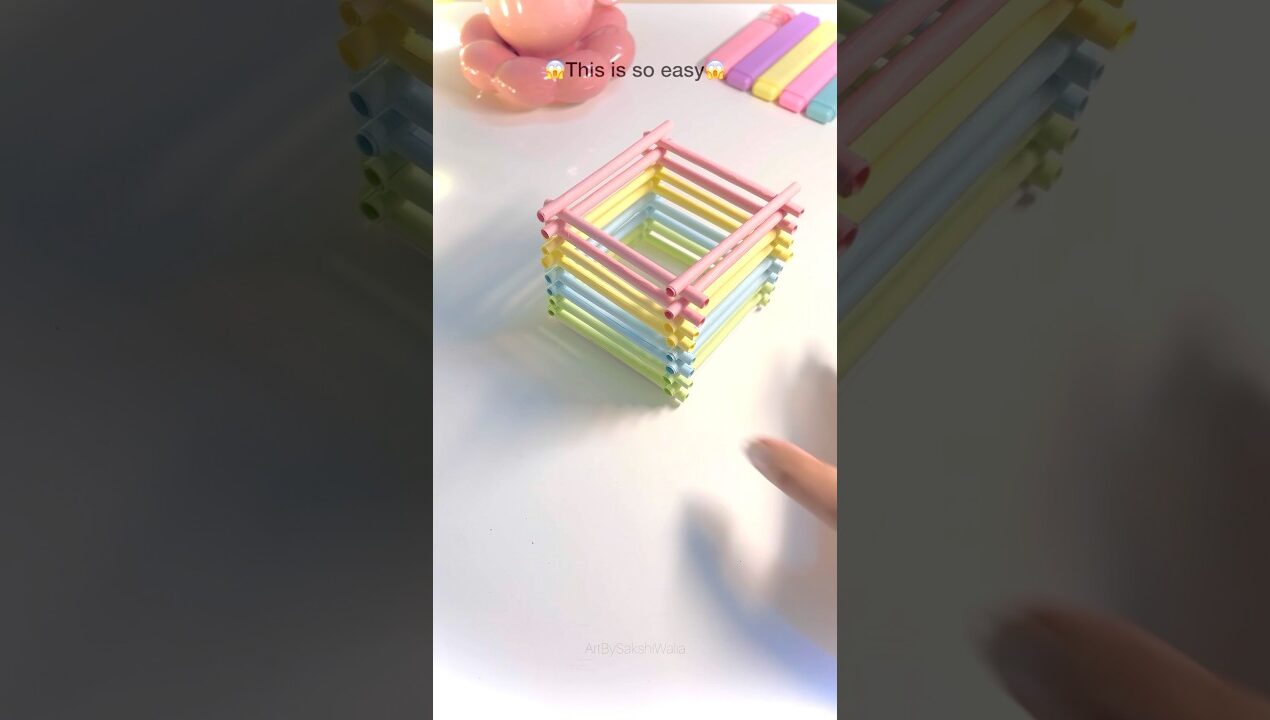 Cute DIY Pen Holder | Paper craft ideas 🎀💞 #diy #craft #papercraft #shorts #craftideas