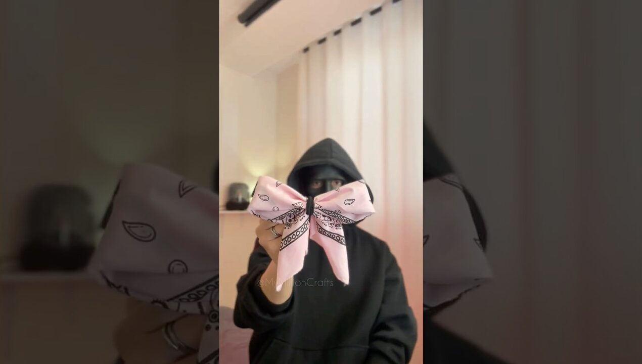 Bandana Bow 🎀😳 It really Worked | Cute Idea #diy #craft #aesthetic