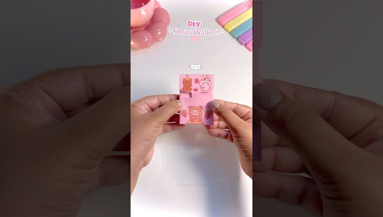 Cute DIY Paper Wallet 💰💳👛 #shorts #diy #papercraft #craft #handmade