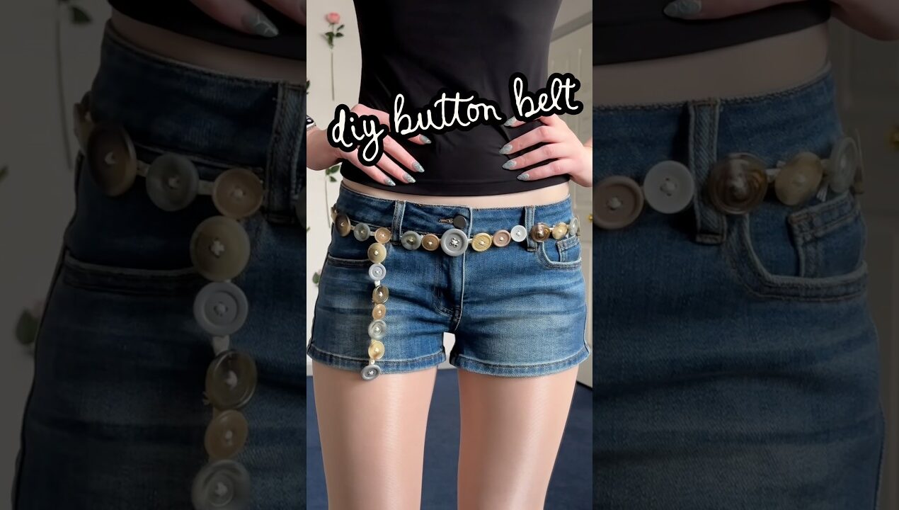 diy button belt 🟤🌼 whimsical things to do day 3