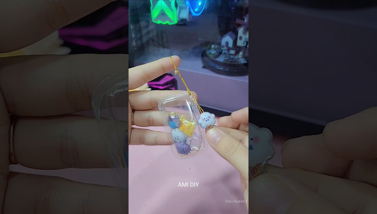 móc khóa từ sticker 3d nè #amidiy #diy