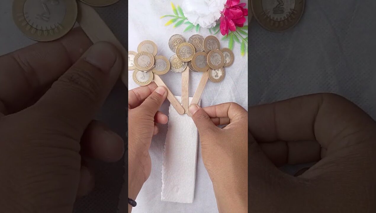 diy coin money bouquet ideas for wedding #diy #coin #bouquet #hamper #wedding #ideas #viralshorts