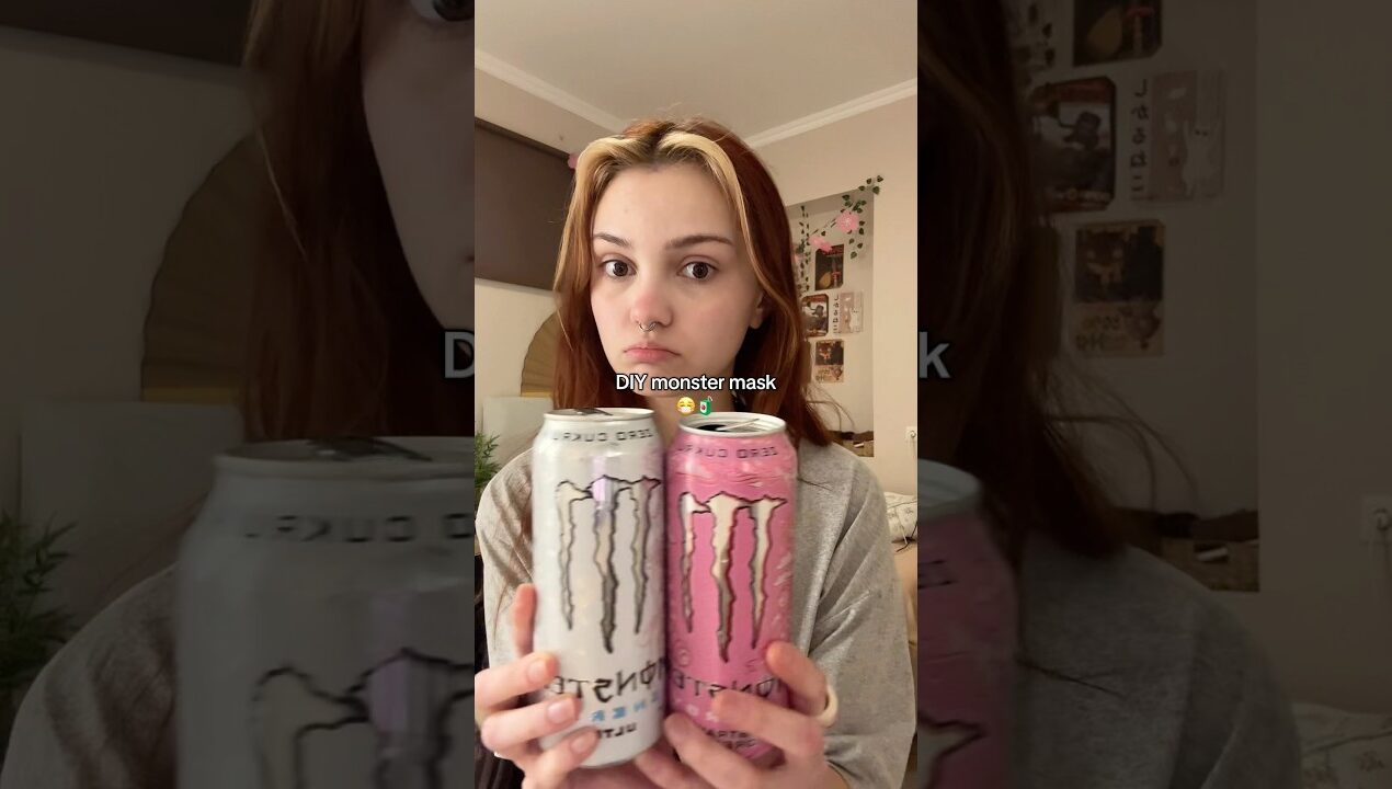 DIY monster cans mask 😷🐸