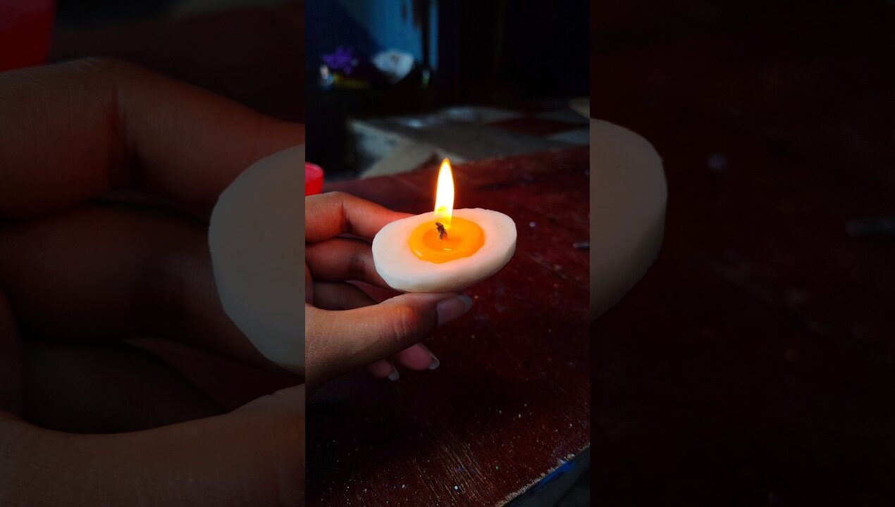 মোম দিয়ে তৈরি ডিম সিদ্ধ মোমবাতি 😱 #diy #egg #diy #shorts #candle #easy #easy #trending #handmade