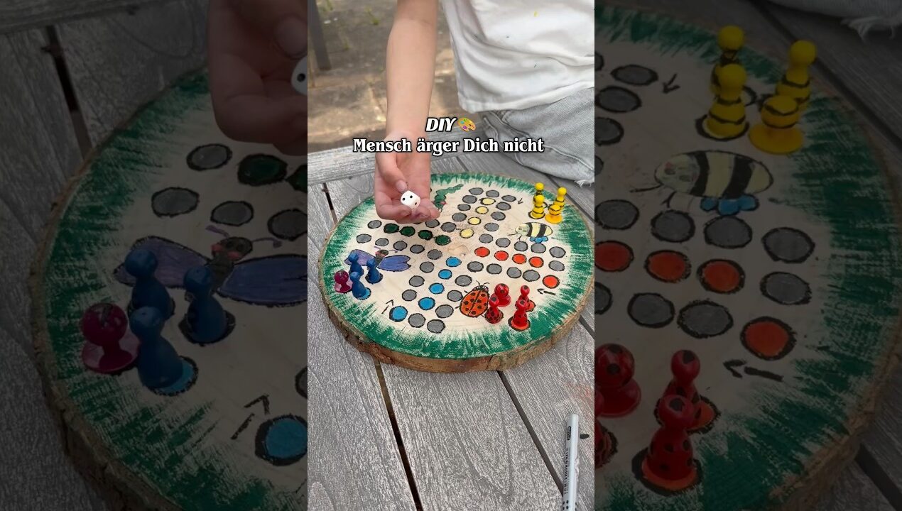 DIY Mensch ärgere dich nicht❤️ #kindheit #brettspiele #diy #basteln