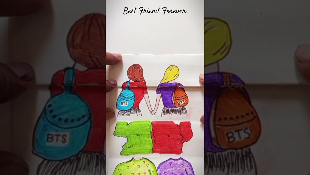 Best Friend Forever.. ❤️#bff #drawing #art #diy #sketch #cute #shorts #trending