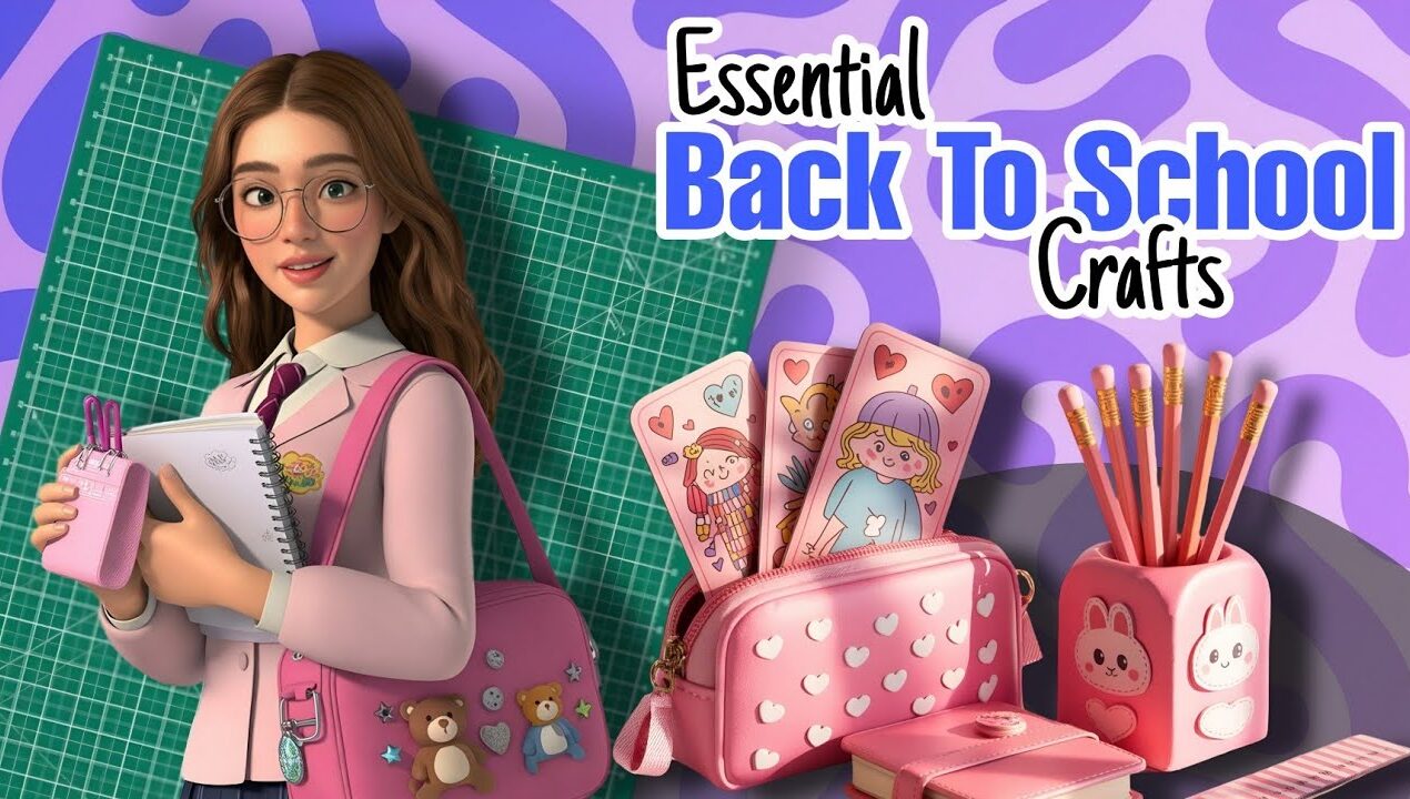 Diy school supplies♥️🌷| #diy #craft #handmade #craft #craftideas #trending #schoolsupplies #viral