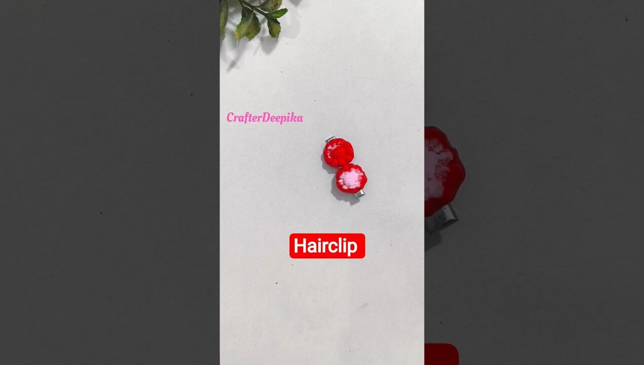 diy hairclip using clay #shorts #trending #viral #youtubeshorts #diy #hairclip #creative #ytshorts