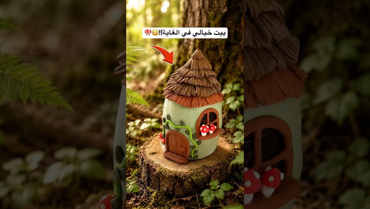 عملت بيت غابة من صلصال الفوم!!😳🦧 #diy #viral #اكسبلور #art #shorts #صلصال #fyp #clay