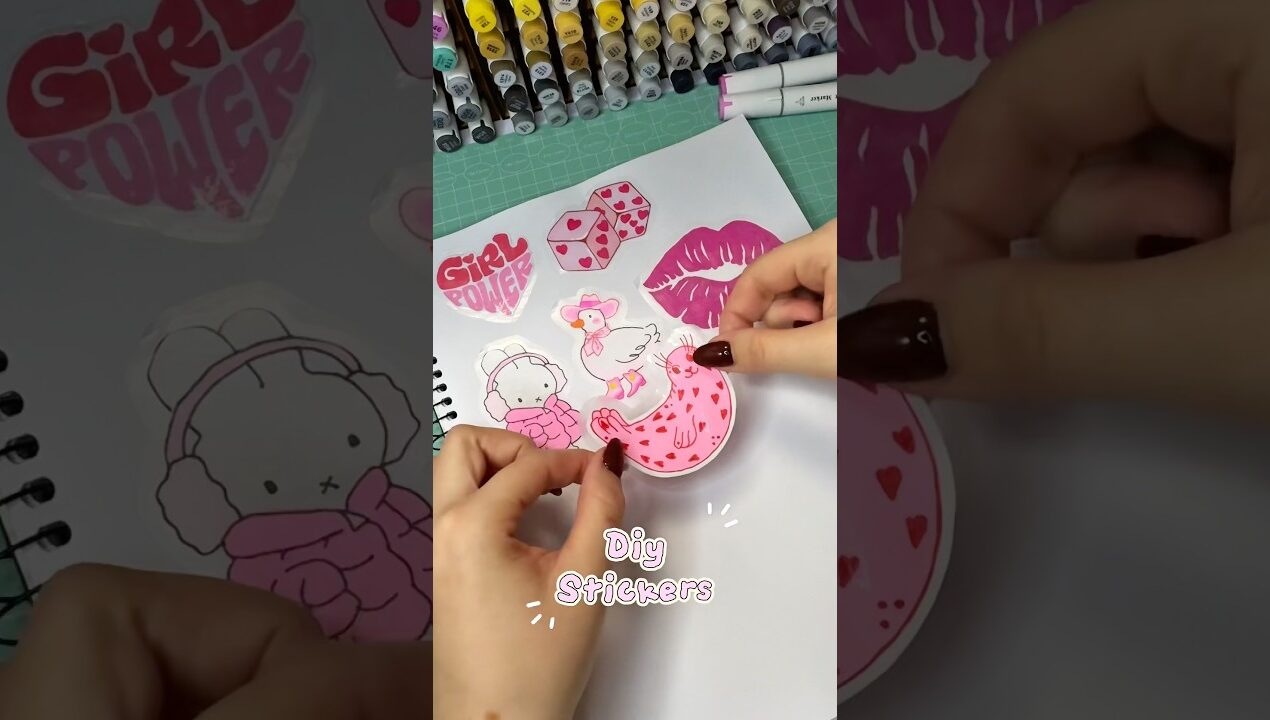 Diy sticker 🦭💖 #ardrawing #diy #sticker #easycrafts #papercraft #art #diyideas #draw