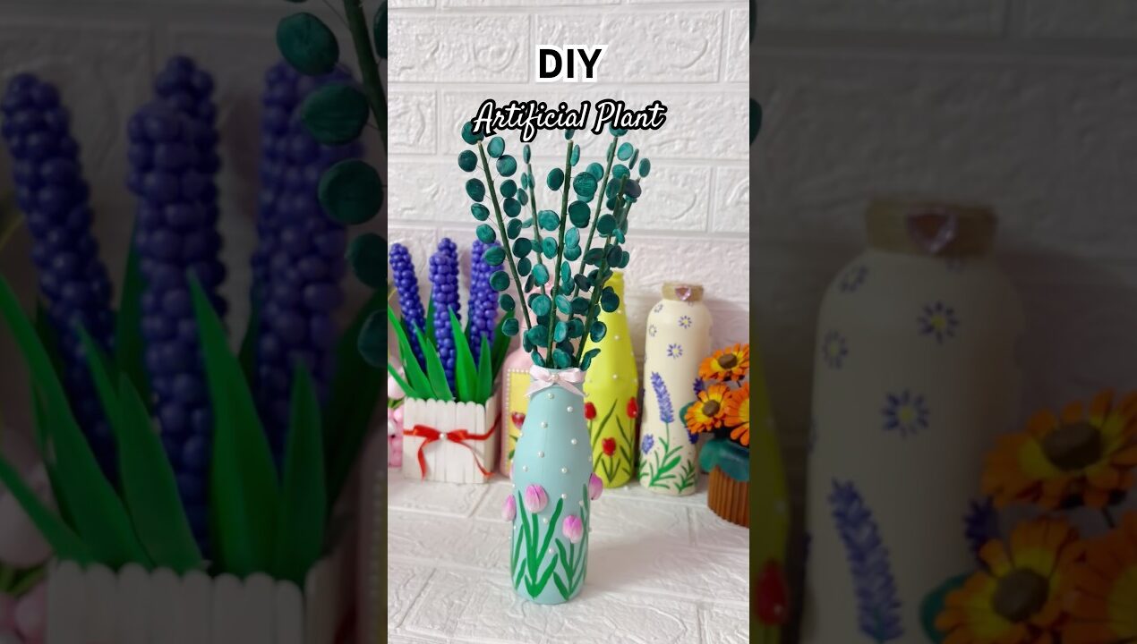 #shorts Diy artificial plant / craft ideas / aesthetic craft #diy #trending #viral #craft #handmade
