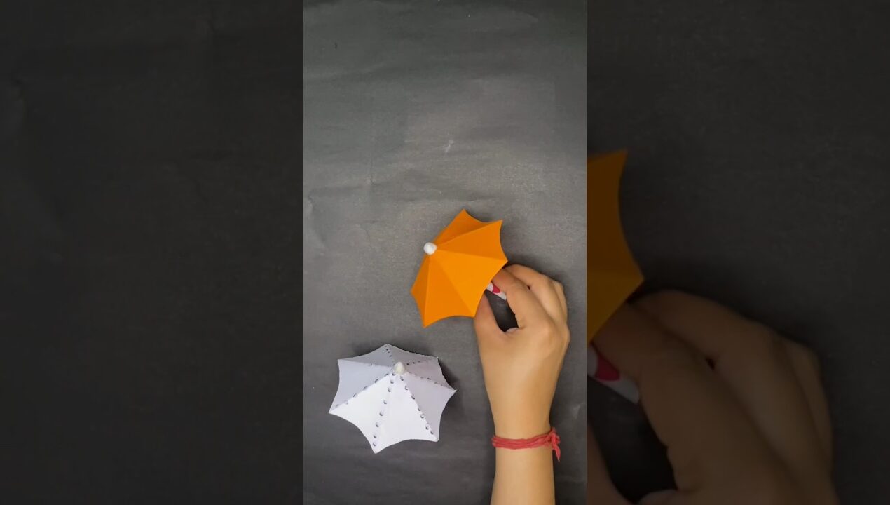 Handmade Paper Umbrella Craft ☔ | Easy & Beautiful DIY #shorts #umbrella #diy #handmade