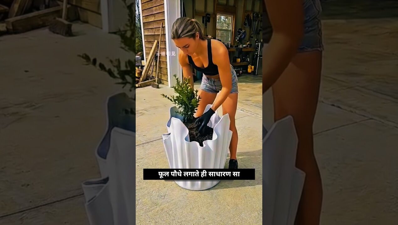 Old Clothes + Cement = Genius Garden Hack! 😱 #shortsfeed