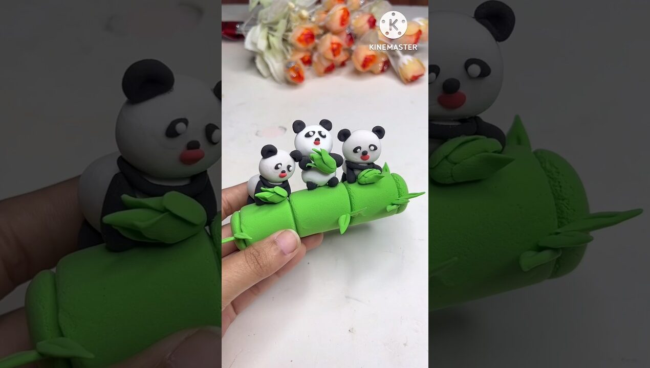 DIY idea 💡 super clay diye bamboo doll banano 🎍🪆#music #trending #diy #mainan #youtubeshorts