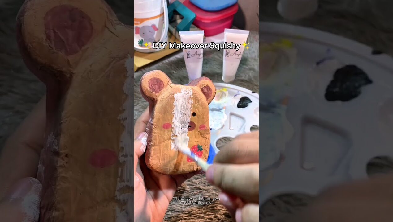 DIY Makeover Squishy #diy #squishy #makeover #shorts #dit&pipow