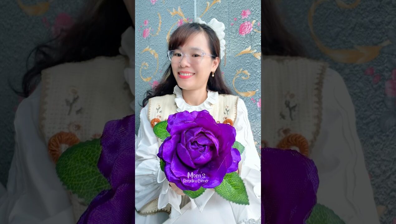 Twist & Bloom Ribbon Rose DIY 🌹 #diy #shortvideo
