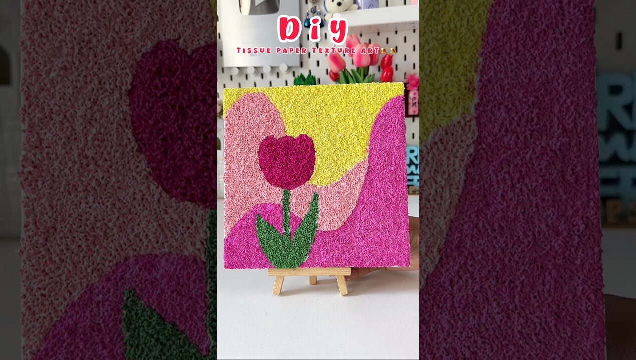 Tissue Paper Texture art🌷🌷#shorts #viralshort #reuse #diy #handmade #crafting #trending #viral