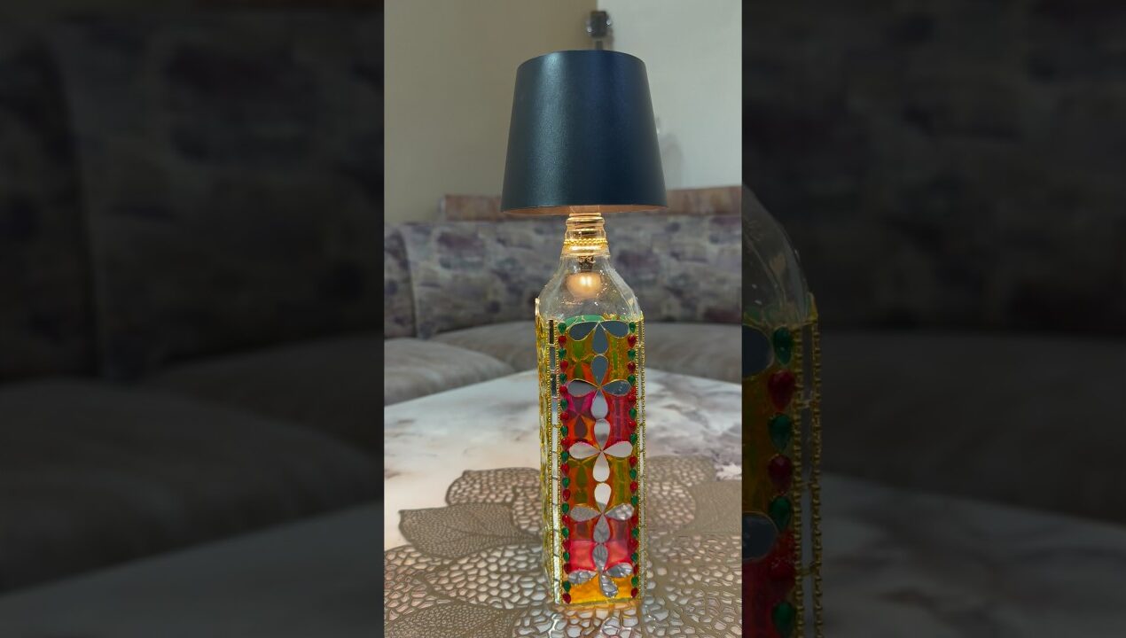 Diy Bottle Lamp #shorts #youtubeshorts #diy #craft #homedecor #handmade #kidsvideo #artandcraft