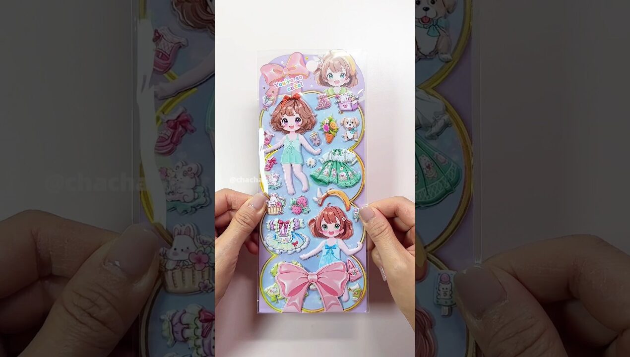 3D Creative Princess Dress-Up Bubble Stickers#DIY #art #Handmade #paperdiy