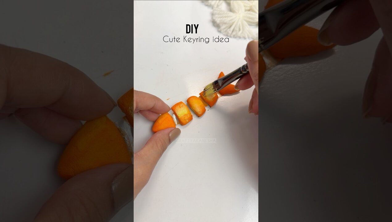 DIY keyring from waste✨#shorts #diy