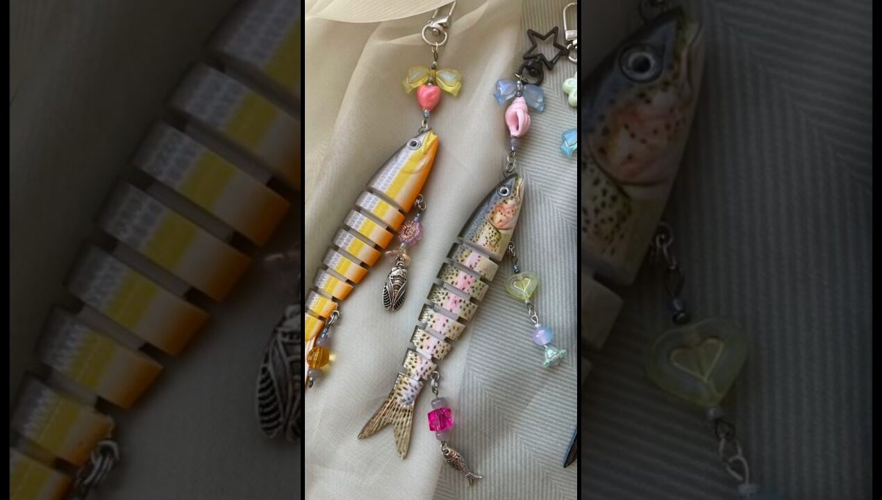 DIY Viral Fish Keychain ✨#diy #craft #keychain #handmade #shorts #trending #viral
