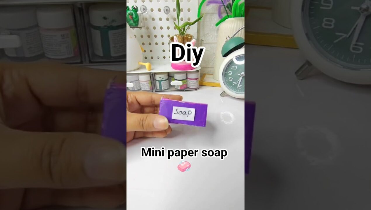Itna accha bna ki dobara bnana pada 😭Diy mini paper soap #diy #craft #art #viralvideo #trend #shorts