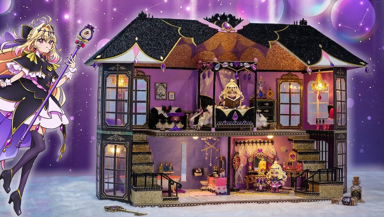 名探偵プリキュア！❤️キュアアルカナシャドウのDIYドールハウス✨小物も手作りして、なぜ？謎？ANSWER⭐️キュアアンサーとキュアミスティックが100円ショップ材料でお部屋を手作り工作🌼リカちゃん🍭