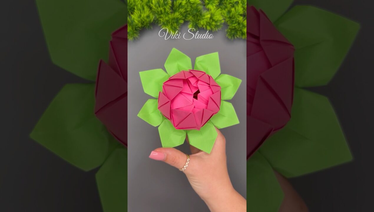 Easy Origami Lotus Flowers 🌸 Beautiful Paper Craft Ideas for Home Decor #paperflower