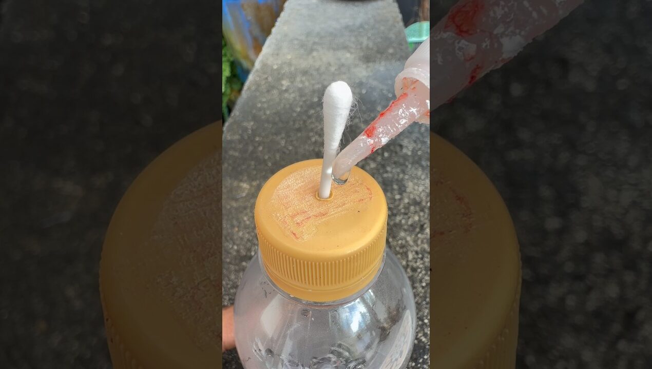 Great Idea With a Cotton Bud and Plastic Bottle! #diy #ideas