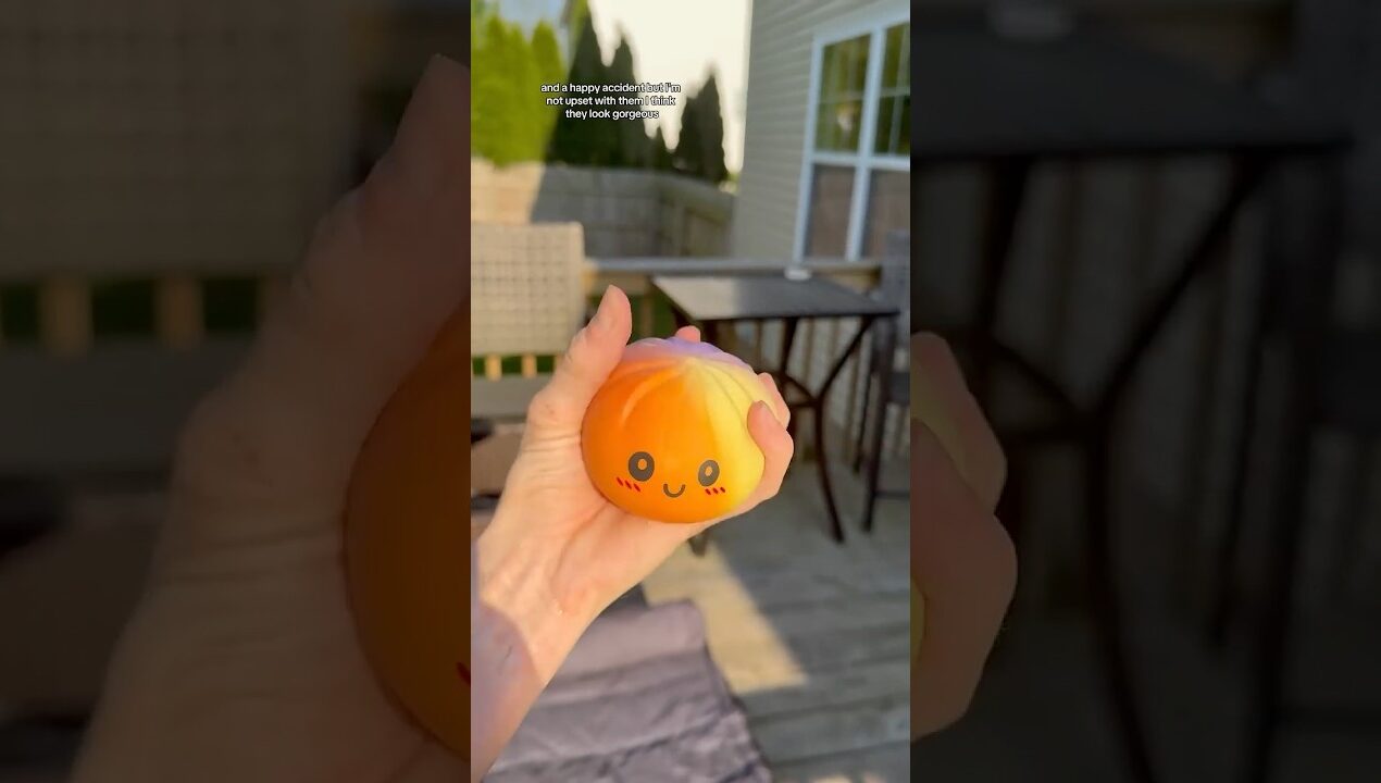 Let’s accidentally create a sunset dumpling #dumpling #squishy #customized #diy #sunset