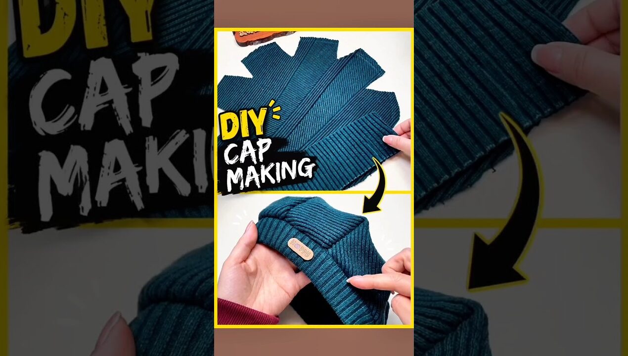 8 Panel Cap Banane Ka Asaan Tarika | Ghar Par DIY Cap🧢🎩 #diy #cap #making