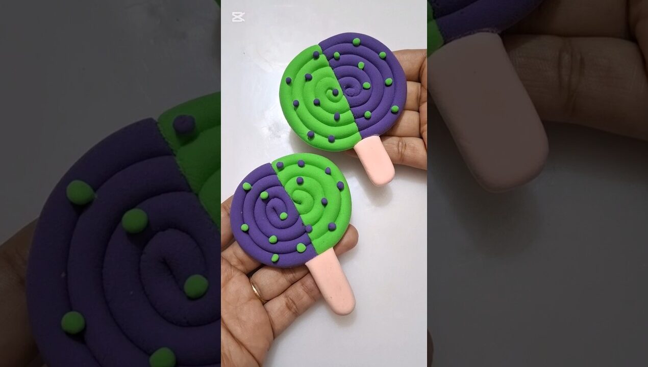 DIY idea 💞 how to make easily candy 🍭🍬 with super clay #trend #candy #music #clay #funny #viral