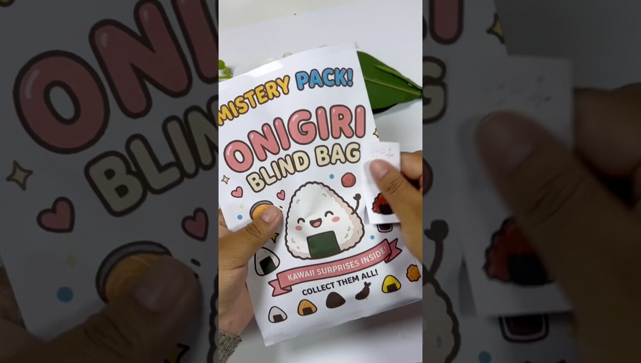 DIY Onigiri Blind Bag Unboxing! 🍙✨ Cute Paper Squishy ASMR #kawaii