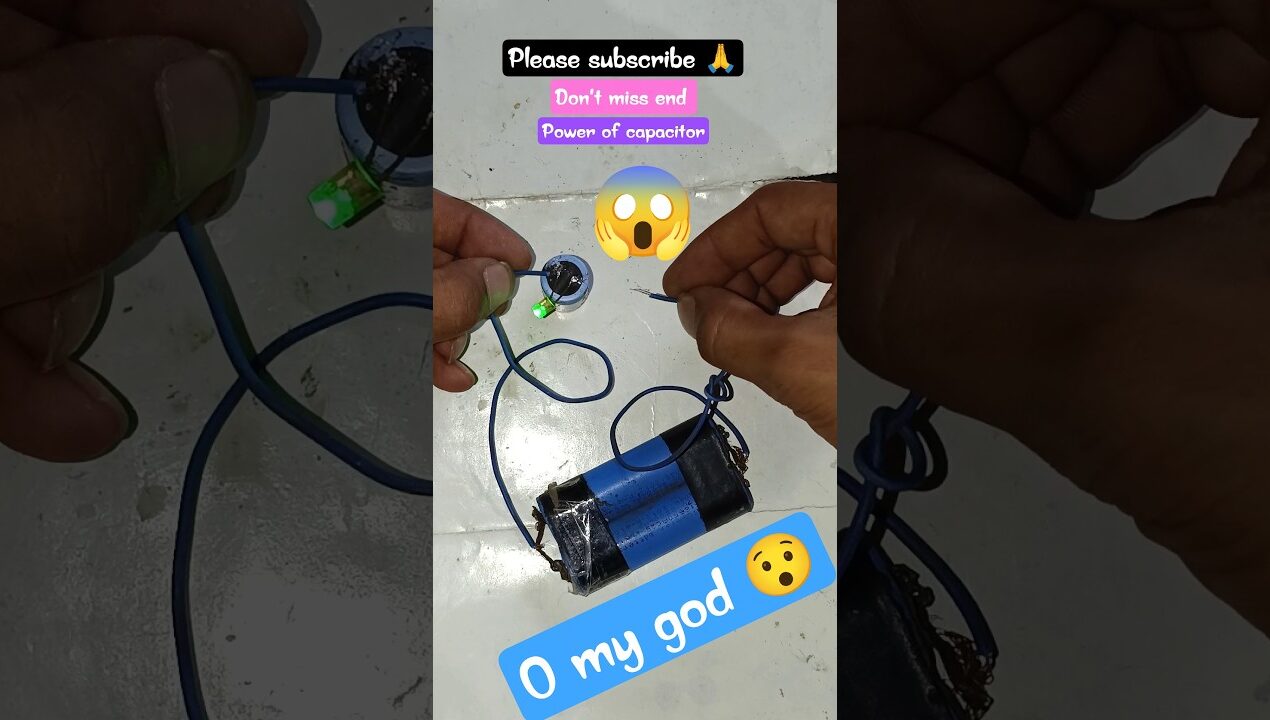 Power Of Capacitor #shorts​ #experiment​ #project​ #ideas​ #amazing_inventions​ #diy​