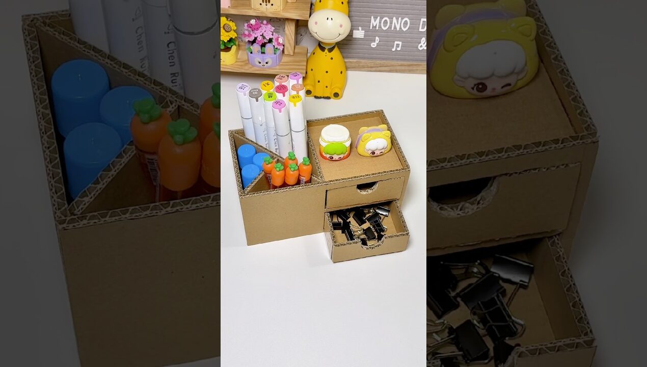 Hộp lưu trữ hai ngăn kéo | craft box #diy #handmade