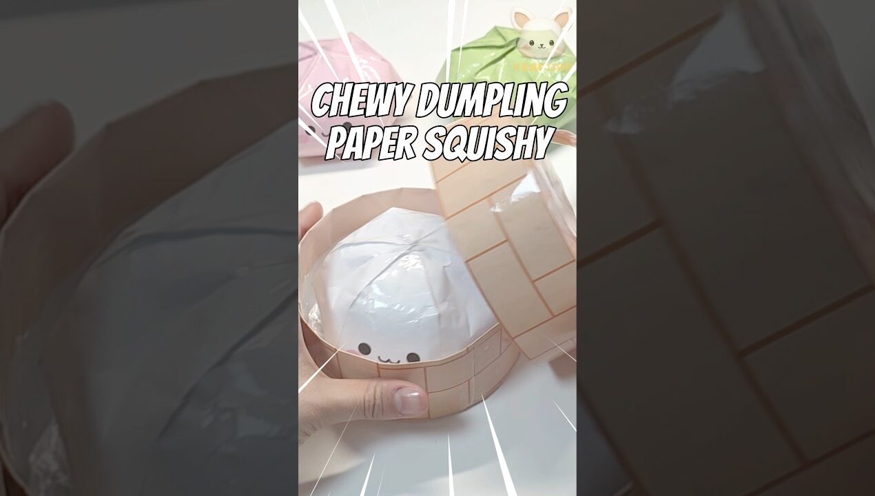 DIY Paper Squishy | Chewy Dumpling – So Satisfying#fidgettoys #howtomake #craft #craft #freetemplate
