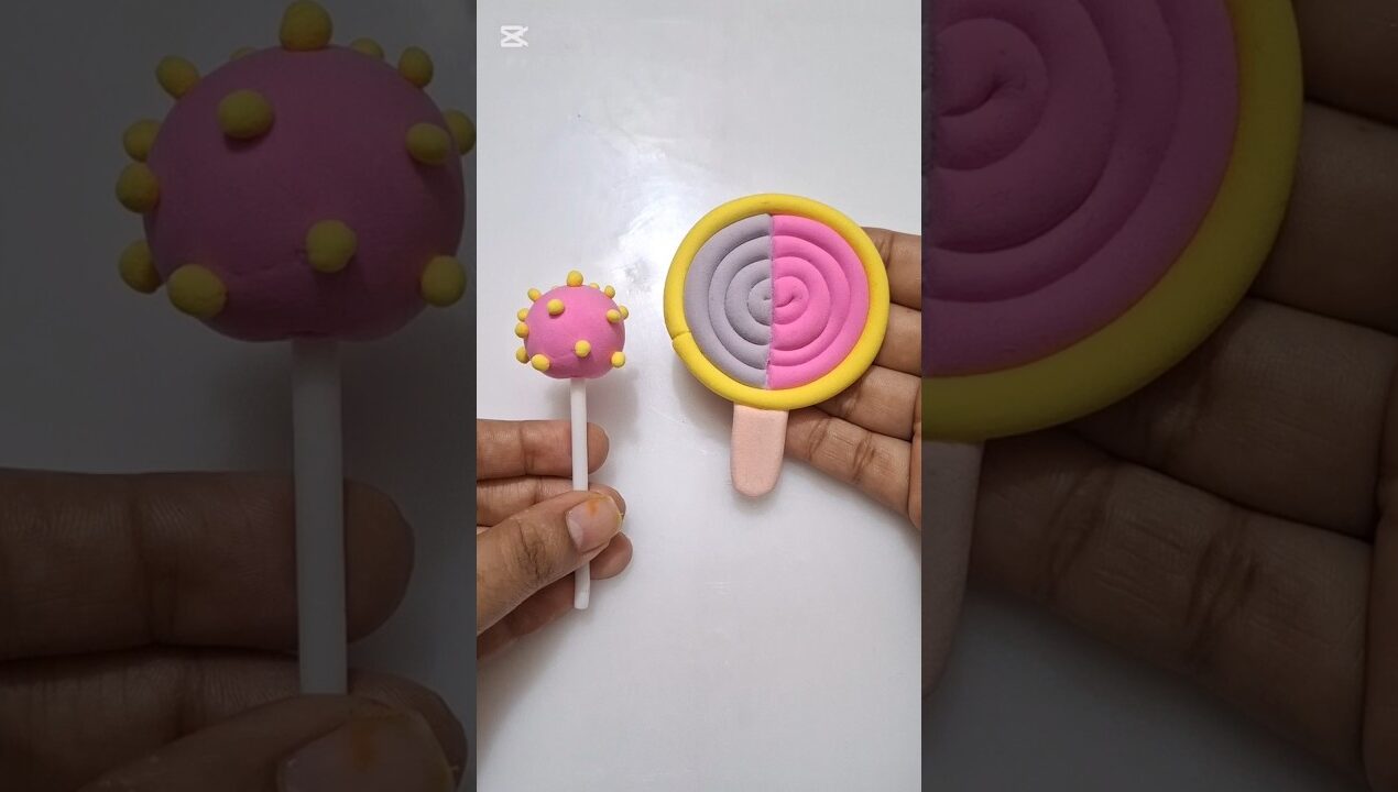 DIY idea 💞 how to make easily candy 🍭🍬 with super clay #music #candy #clay #funny #trend #viral