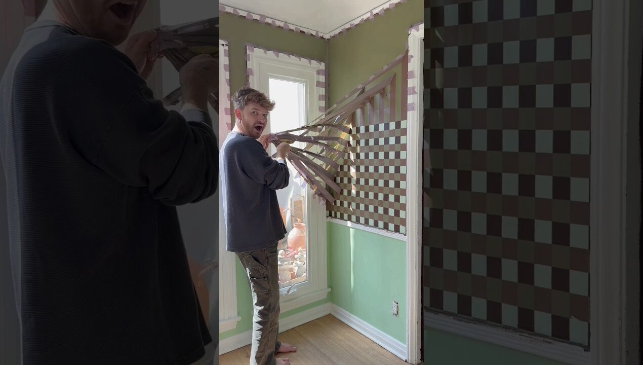 DIY Painters Tape Room Makeover *GENIUS*