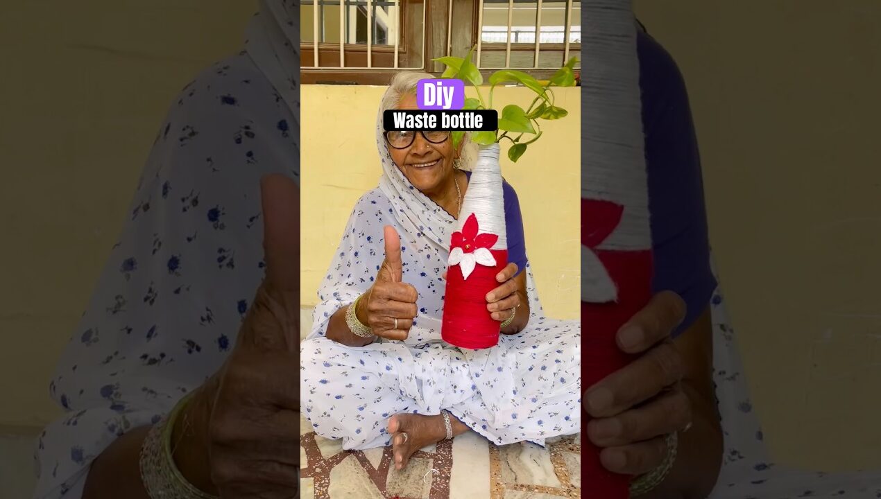 Best out of waste diy idea’s✨glass bottle crafts😱#dadikagarden #garden #explore #diy #short #viral