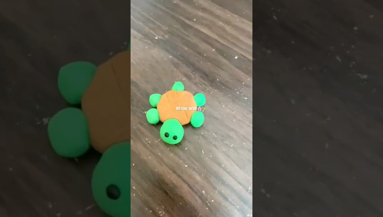 DIY  cute clay turtle 🐢clay craft ideas easy#aesthetic #art#cuddlepalette🎨#cloudydreambyaza