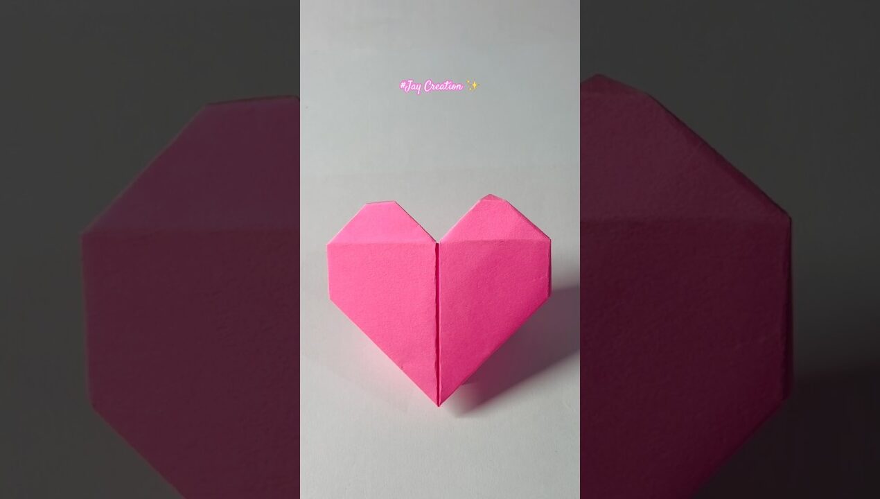 Paper Heart Making Short #shorts #diy #papercraft #origami @jaycreation2024