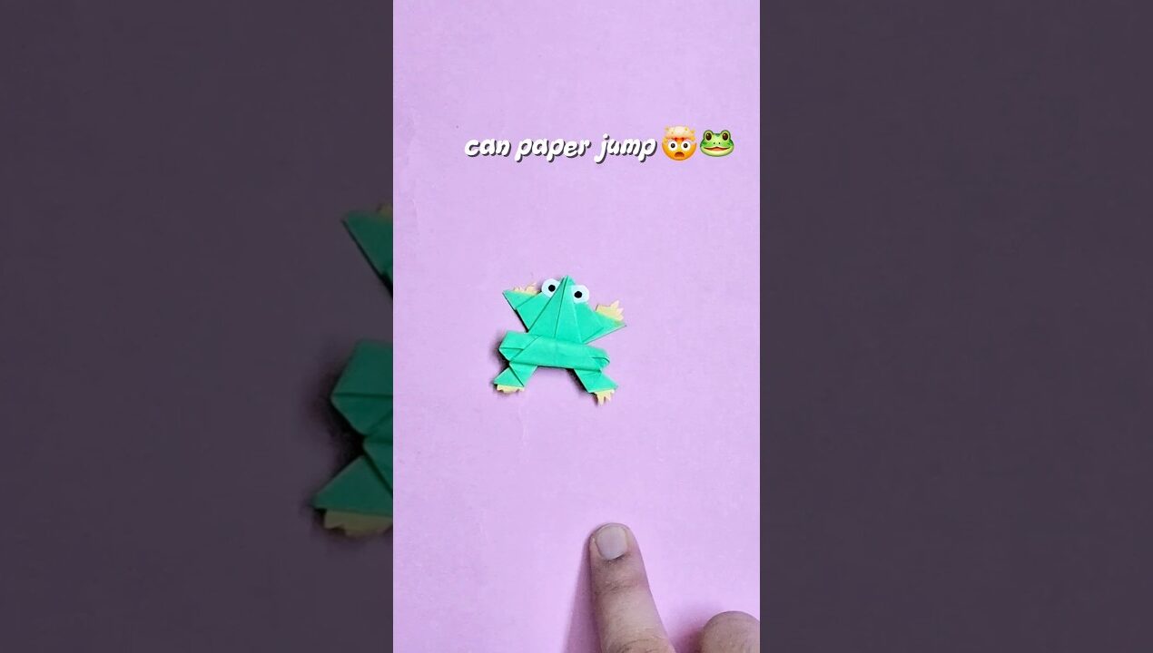 Fold it, press it 🐸 JUMP Paper craft magic | #diy #craft #frog #catygirlhere
