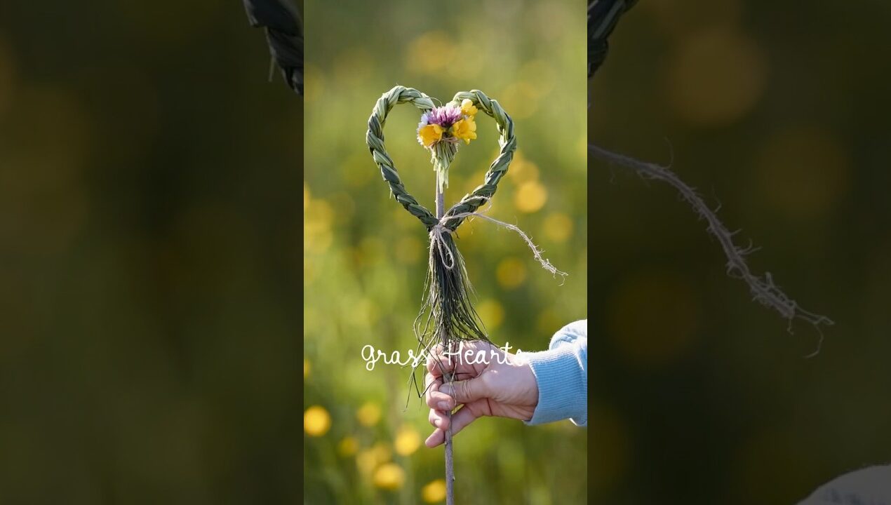 Grass Hearts DIY #tutorial #garden #spring #diyidea